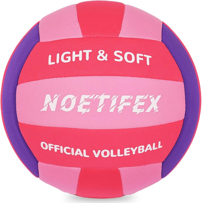 Noetifex كرة طائرة ناعمة - كرة طائرة خفيفة من قماش ناعم للتدريب الداخلي آمنة وهادئة للأطفال والمبتدئين في المنزل والفناء (غير منتفخة) - Image 1